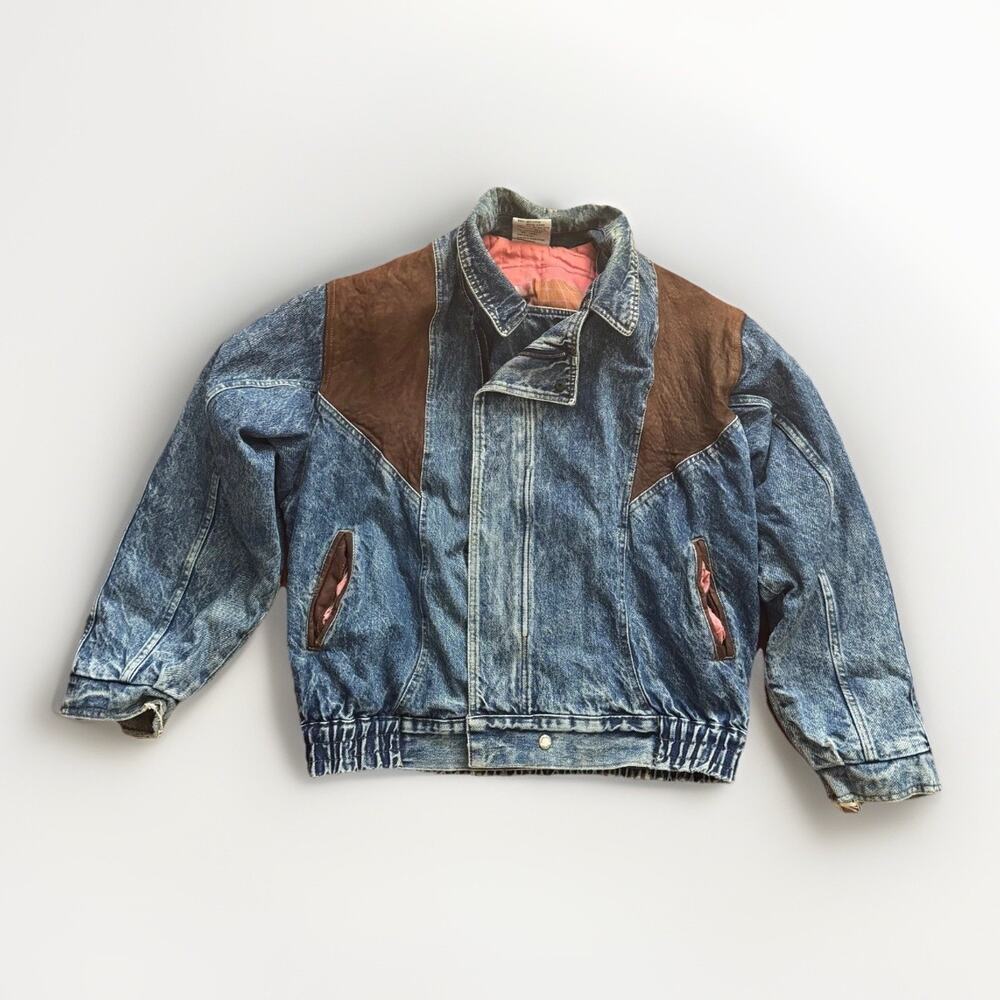 Urban Equipment Men’s L Acid Wash Denim Jacket 80s Vintage
